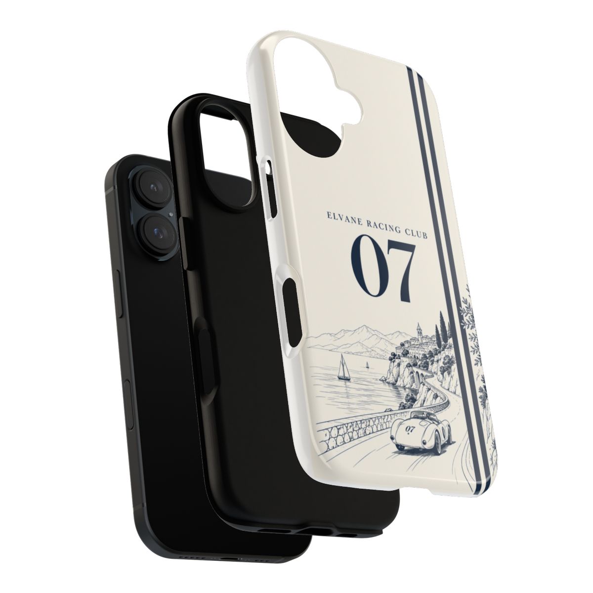 Coque Racing Club ELVANE — structure double épaisseur, polycarbonate et TPU